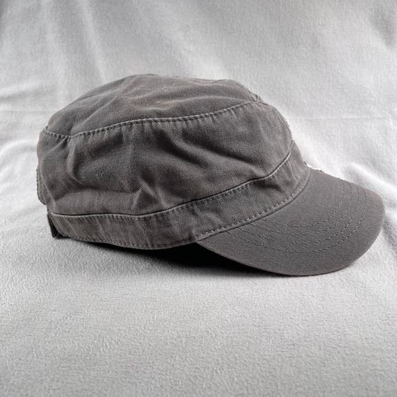 Raiders Hat Cap Womens Adjustable Gray Cadet Army Cap Rhinestones‎ Logo Patch - Picture 4 of 11